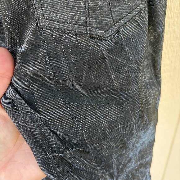 Tripp NYC Glitter Pants Women's 27 Back Silver Grunge Emo Goth Skull Party NYE - Picture 7 of 11